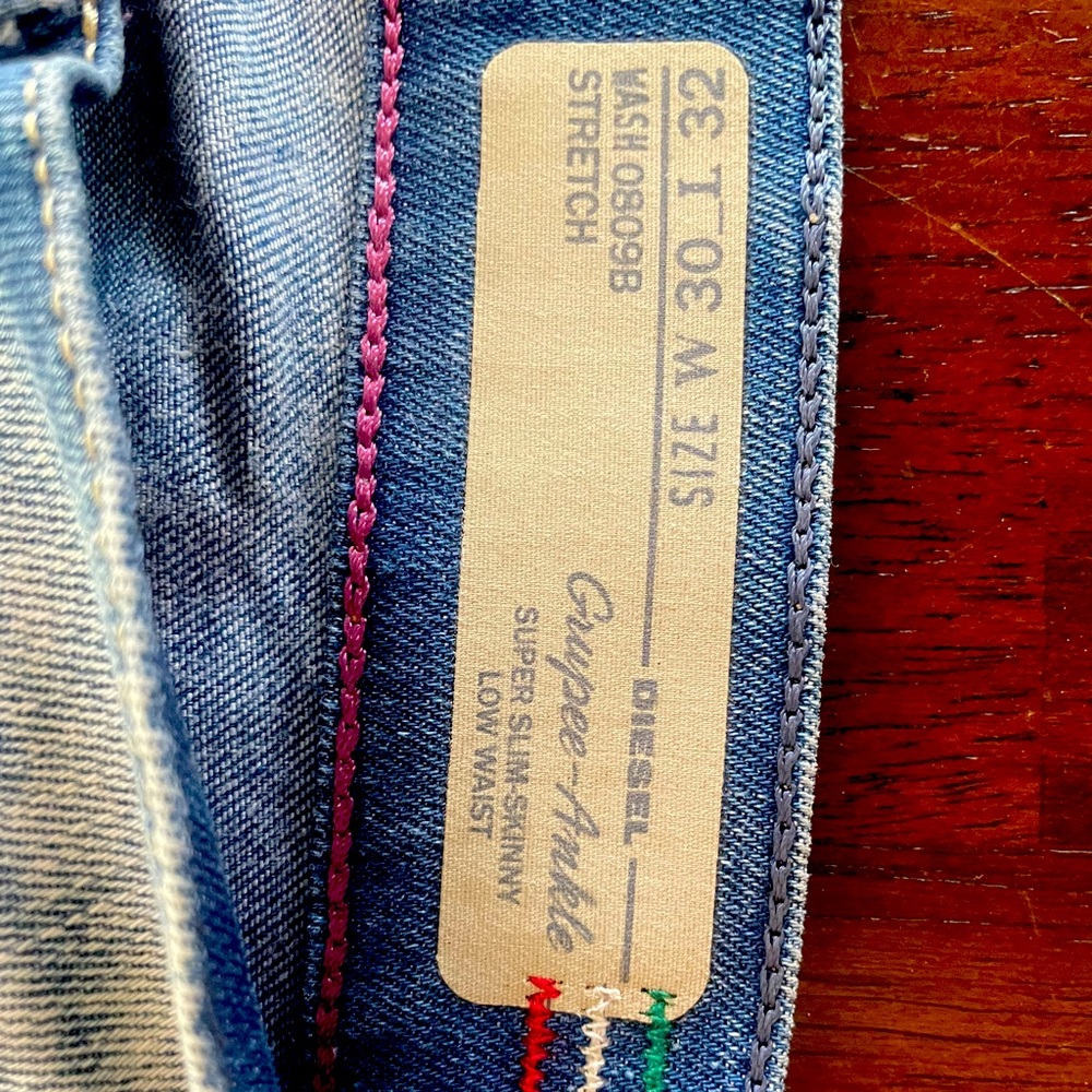 Diesel grupee super slim skinny low waist (W30 x L32)